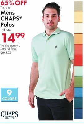 Boscov's Mens chaps® polos offer