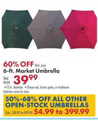 Boscov's 6-ft. market umbrella offer