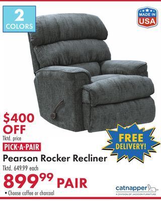 Boscov's Pearson rocker recliner offer