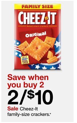 Target Cheez-it family-size crackers* offer