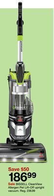 Target Bissell cleanview allergen pet lift-off upright vacuum offer