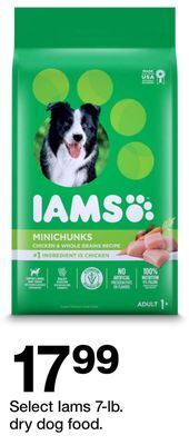Target Select iams 7-lb. dry dog food offer