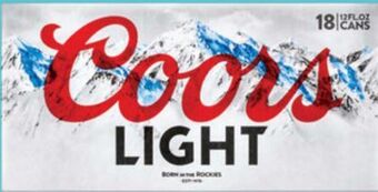 Target Coors and select other 18-pk. beer.** offer