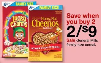 Target General mills family-size cereal offer