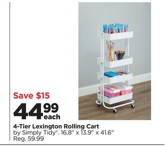 Michaels 4-tier lexington rolling cart offer