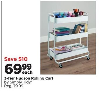 Michaels 3-tier hudson rolling cart by simply tidy® offer