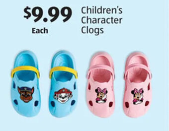Aldi Children's Character Clogs offer