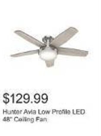 Costco Hunter Avia Low Profile LED 48 Ceiling Fan offer