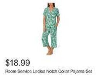 Costco Room Service Ladies Notch Collar Pajama Set offer