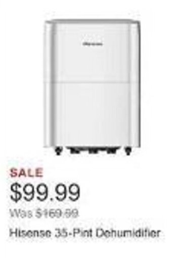 Costco Hisense 35-Pint Dehumidifier offer