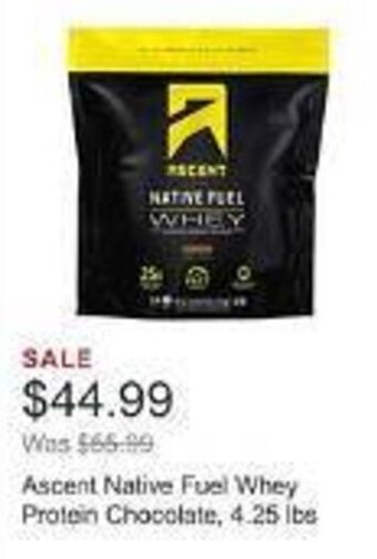 Costco Ascent Native Fuel Whey Protein Chocolate, 4.25 lbs offer