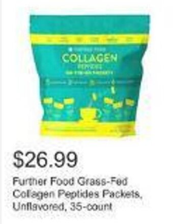 Costco Further Food Grass-Fed Collagen Peptides Packets, Unflavored, 35-count offer