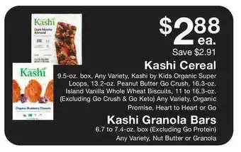Fairway Store Market Kashi Cereal Or Kashi Granola Bars offer