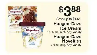 Fairway Store Market Haagen-Dazs Ice Cream Or Haagen-Dazs Novelties offer