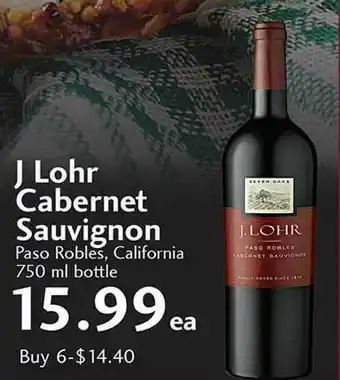 Sunset Foods J Lohr Cabernet Sauvignon Paso Robles, California 750 Ml offer