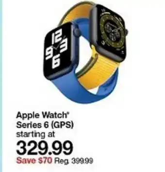 Target Apple Watch Series 6 (gps) Starting At 329.99 offer