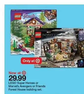 Target Lego Super Heroes Or Marvels Avengers Or Friensds Forest House Building Set 29.99 offer