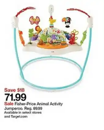 Target Fisher-price Animal Activity Jumperoo Save $18 offer