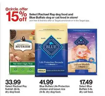 Target Select Rachael Ray Dog Food And Blue Buffalo Dog Or Cat Food In Store offer