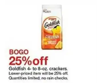 Target Bogo 25% Of Goldfish 4-to 8-oz. Crackers offer