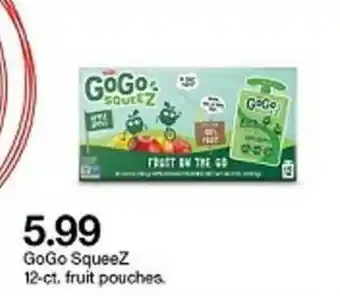 Target 5.99 Gogo Squeez 12-ct, Fruit Pourches offer
