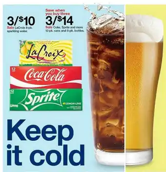 Target Coke , Sprite, Lacroix, And More 12-pk, Cans And 8pk Bottles offer