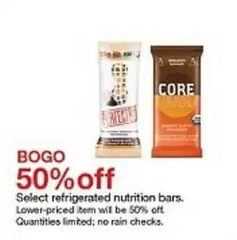 Target Bogo 50% Off Select Refrigerated Nutrition Bars offer