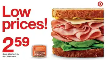 Target Low Prices 2 59 Good & Gather 7-to 9-oz Lunch Meat offer