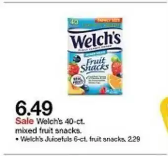 Target 6.49 Sale Welch'chs 40-ct. Mixed Fruit Snacks offer