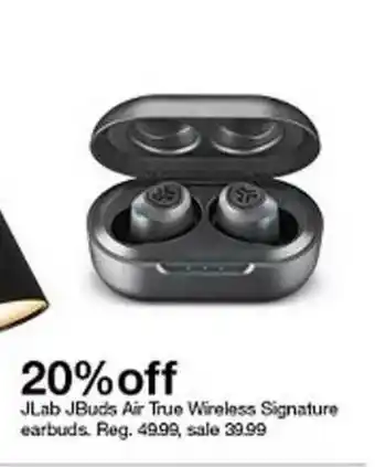 Target 20% Off Jlab Jbuds Air True Wireless Signature Earbuds. offer