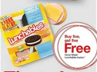 Target Lunchables Buy Five Get Five Free offer