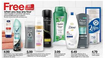 Target Free When You Buy Any Four Select Beauty Or Personal Care Items Priced $3.99 And Up In The Store. offer