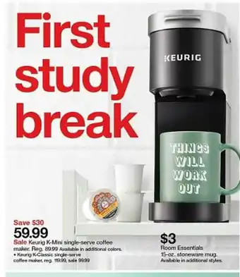 Target Save $30 59.99 Keurig K-mini Single-serve Coffee Maker. offer