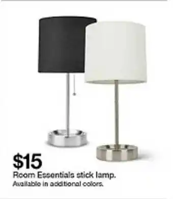 Target $15 Room Essentials Stick Lamp Available In Additional Colors. offer