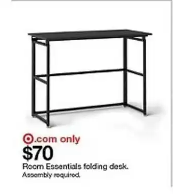 Target $70 Room Essentials Folding Desk. offer