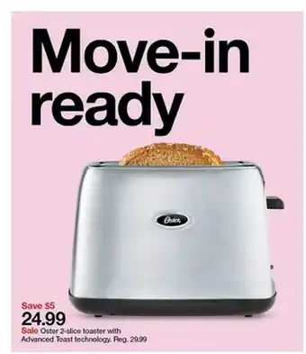 Target Save As $5 24.99 Sale Oster 2-slice Toaster With Advanced Toast Technology. offer
