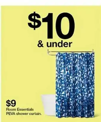Target $9room Essentials Peva Shower Curtain. $10 & Under offer