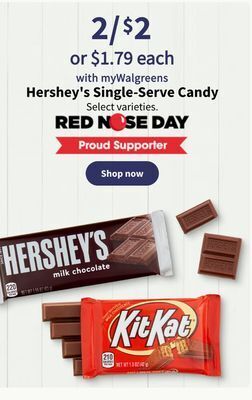 Walgreens Hershey's single-serve candy offer