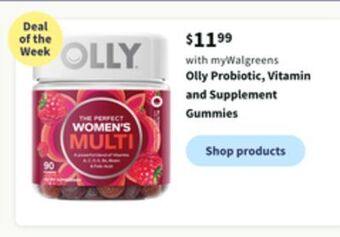 Walgreens Olly probiotic, vitamin and supplement gummies offer
