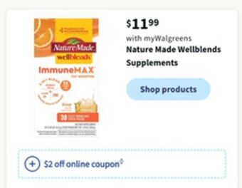Walgreens Nature made wellblends supplements offer