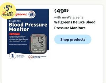 Walgreens Walgreens deluxe blood pressure monitors offer