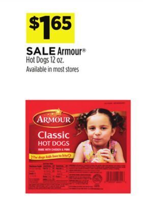 Dollar General Armour® hot dogs offer