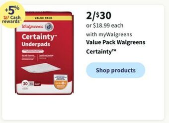 Walgreens Value pack walgreens certainty™ offer