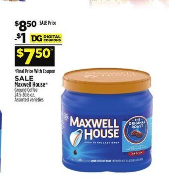 Dollar General Maxwell house® ground offer