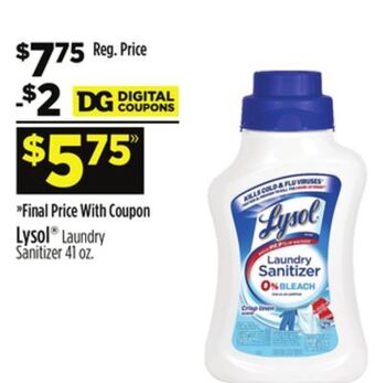 Dollar General Lysol® laundry sanitizer offer