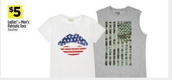Dollar General Ladies' or men's patriotic tees offer