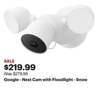 Best Buy Google - nest cam with floodlight - snow offer