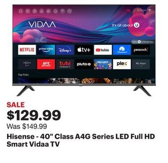 Best Buy Hisense - 40 class a4g series led full hd smart vidaa tv offer