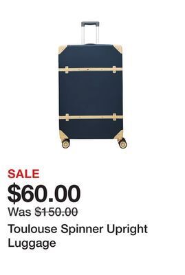 Belk Toulouse spinner upright luggage offer