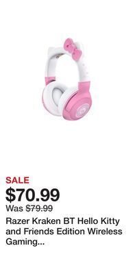 Game Stop Razer kraken bt hello kitty and friends edition wireless gaming headset for mobile offer